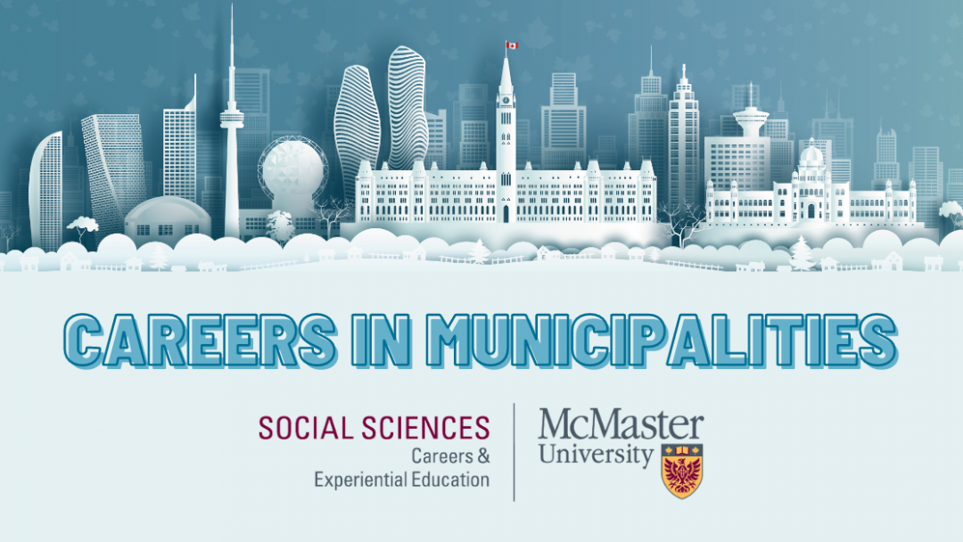 'Careers in Municipalities' over a simulated Canadian cityscape.